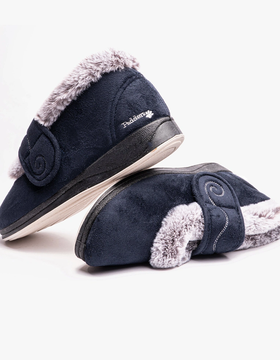 HUSH Womens Slippers Navy