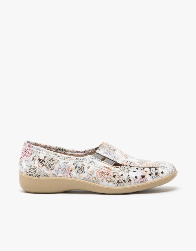 MARSHA Womens Cut-Out Slip-On Shoes Multi Floral