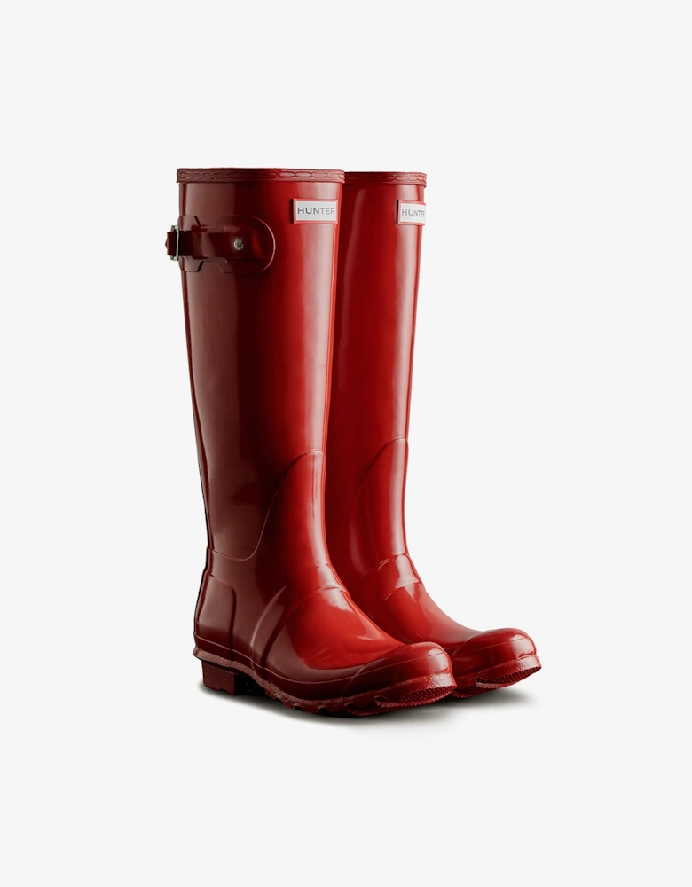 ORIGINAL TALL Womens Wellies Military Red Gloss