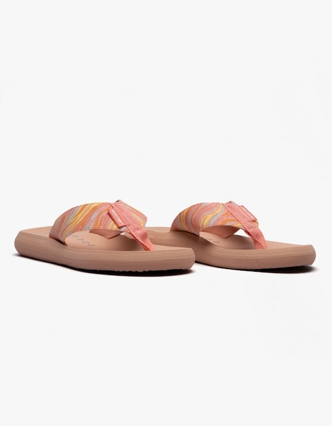 SPOTLIGHT Womens Flip-Flops Pink Multi