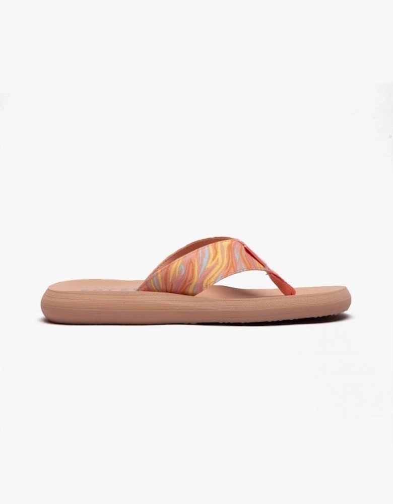 SPOTLIGHT Womens Flip-Flops Pink Multi