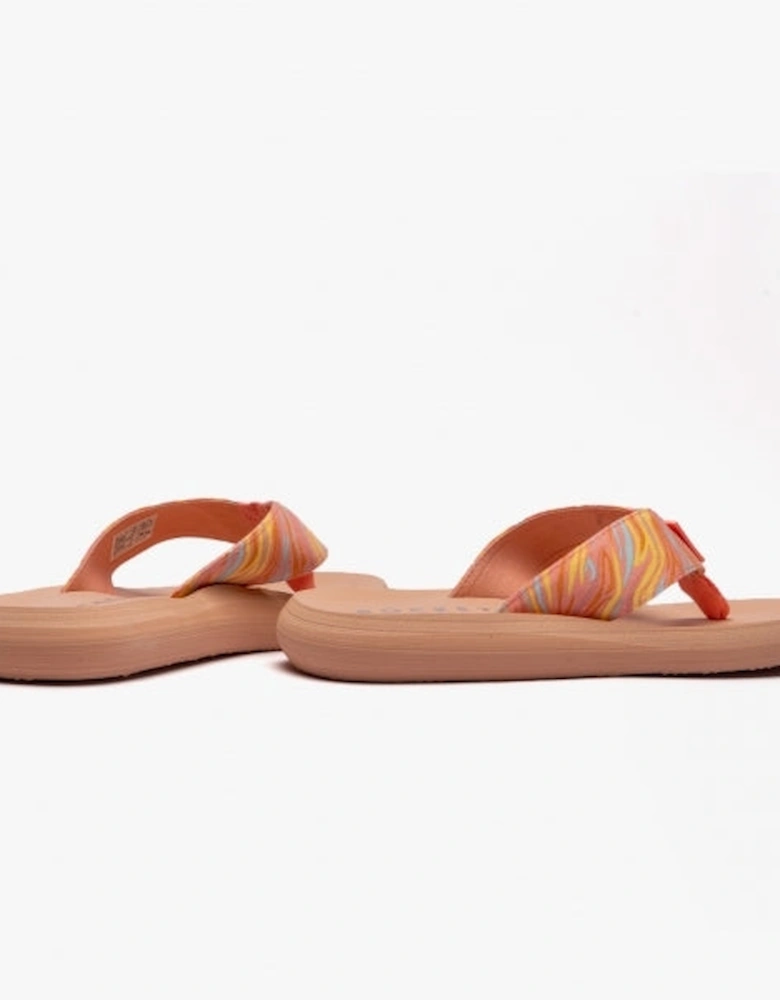 SPOTLIGHT Womens Flip-Flops Pink Multi