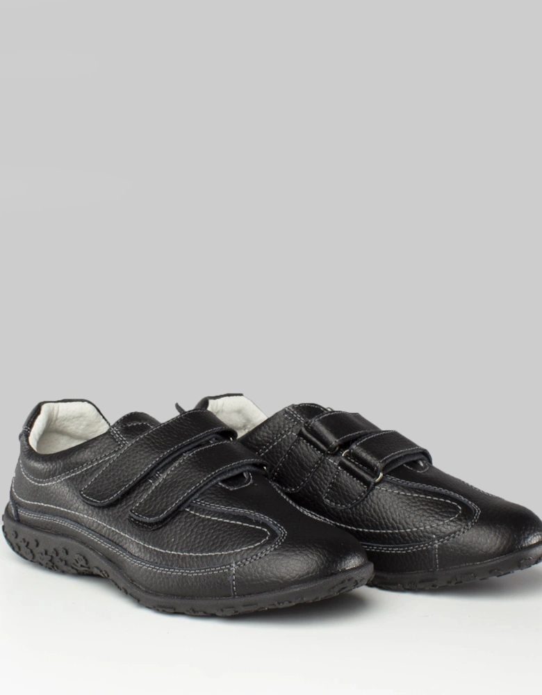 SABRINA Womens Extra Wide EEE Fit Velcro Shoes Black