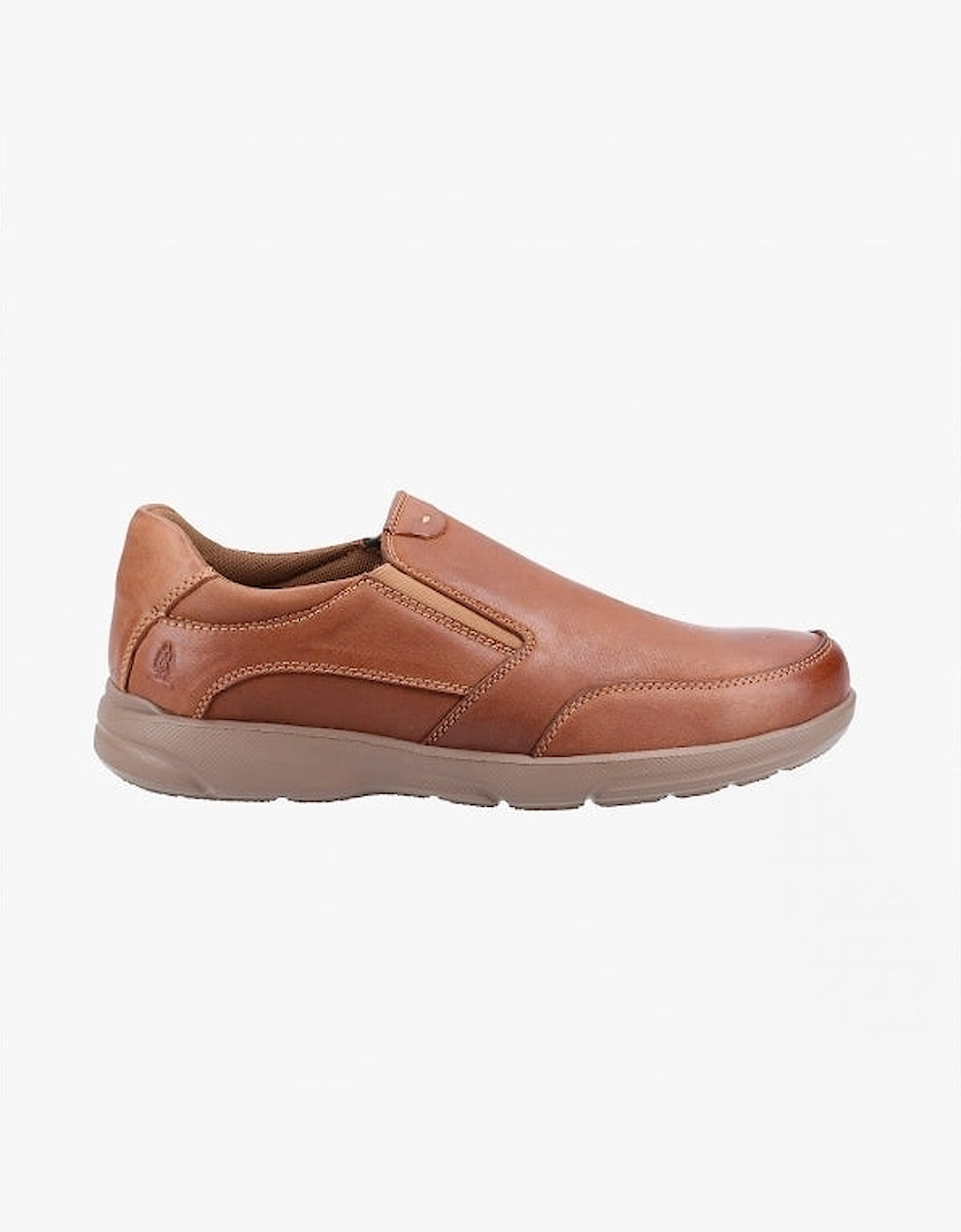 Hush Puppies Men's Hush Puppies AARON Mens Leather Slip-On Shoes Brown