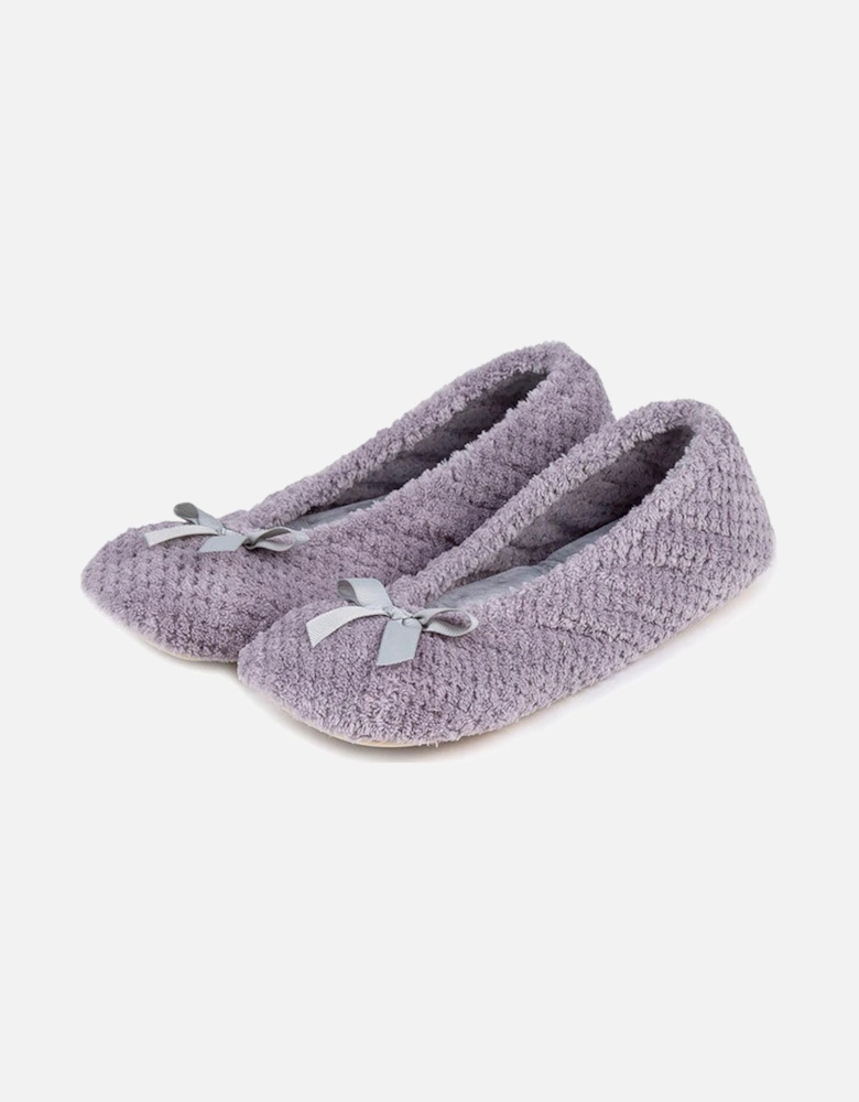 Isotoner POPCORN Womens Slippers Pale Grey