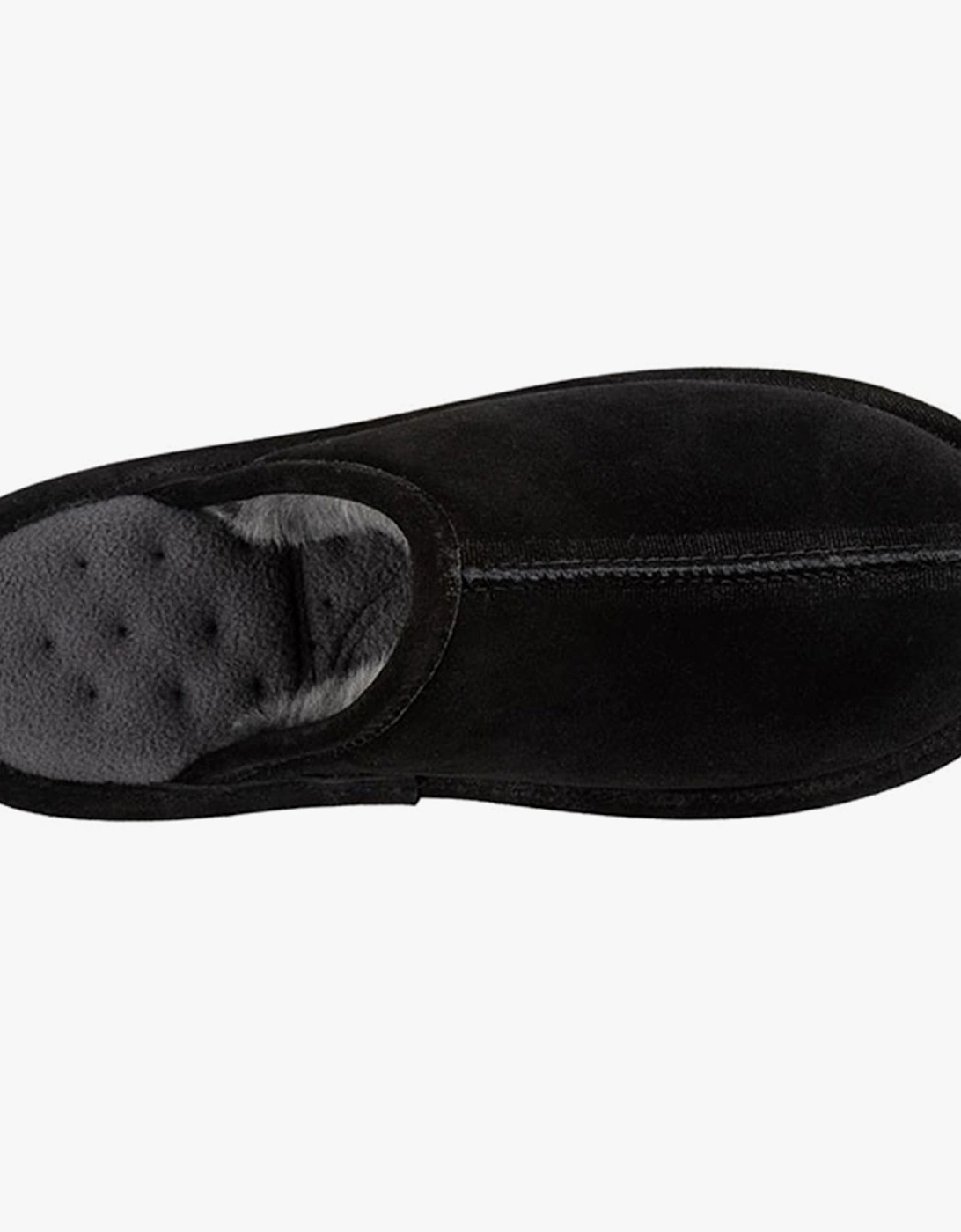 Isotoner Mens Memory Foam Mule Slippers Black