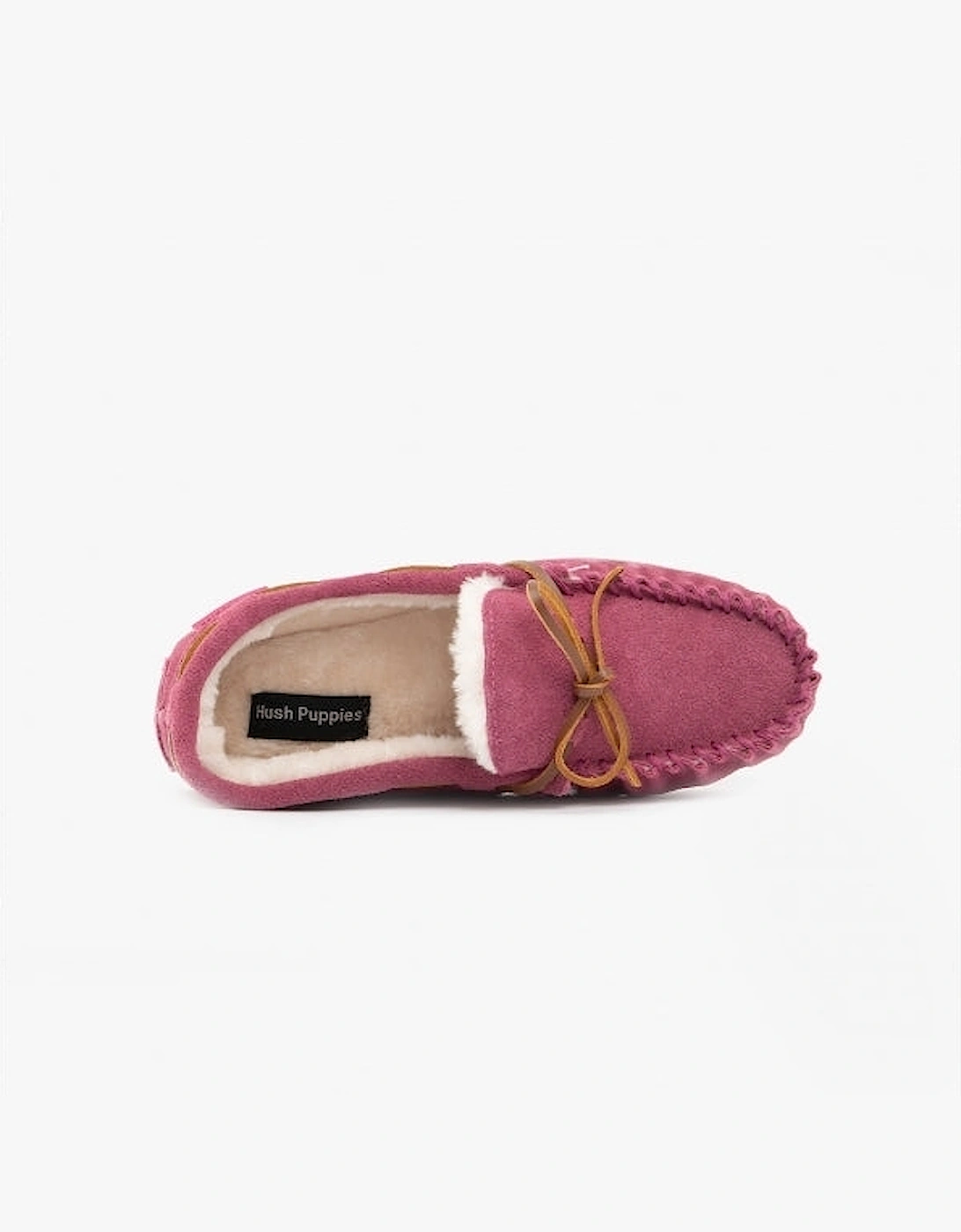 ADDISON Girls Suede Moccasin Slippers Pink