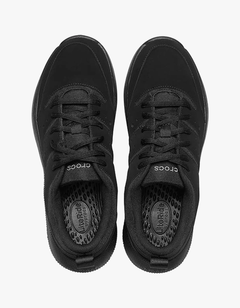 ON THE CLOCK Mens Work Trainers Triple Black