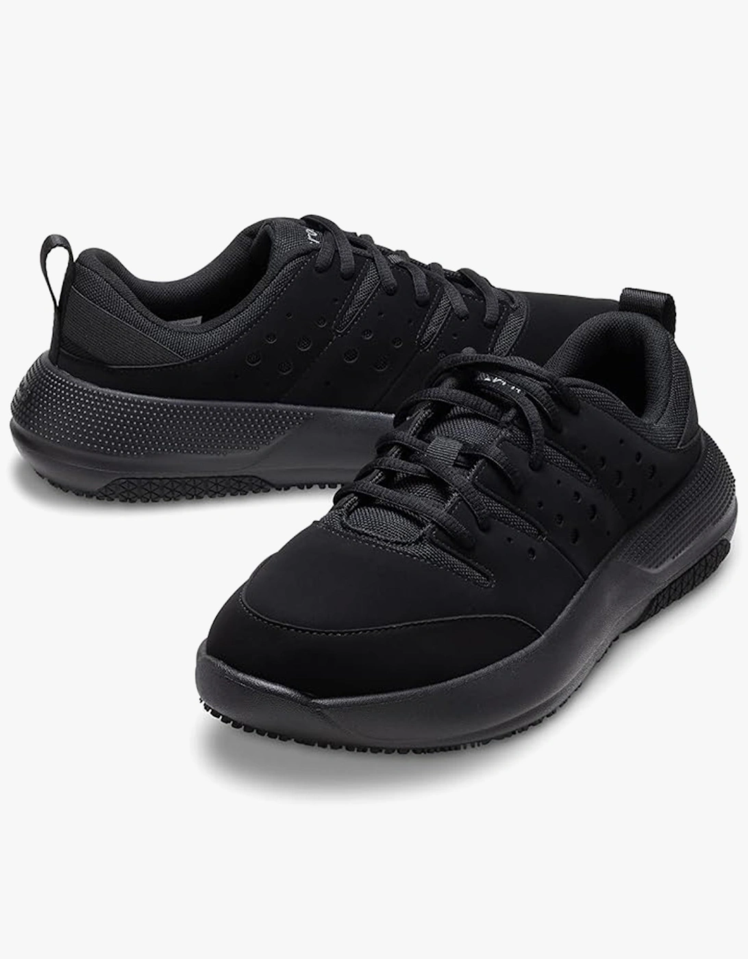 ON THE CLOCK Mens Work Trainers Triple Black