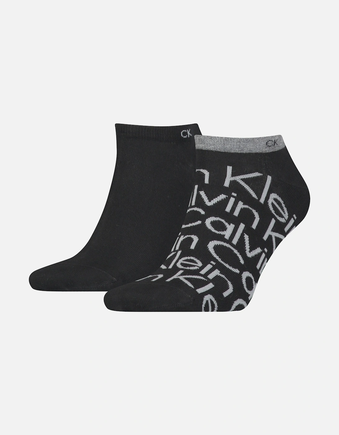Calvin Klein Men's Black Pack Ankle Signiture Socks - : 9/10/10.5/9.5/11 Size 2