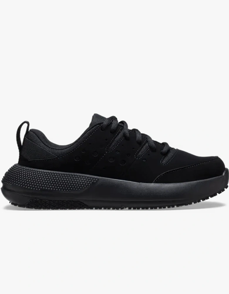 ON THE CLOCK Womens Work Trainers Triple Black