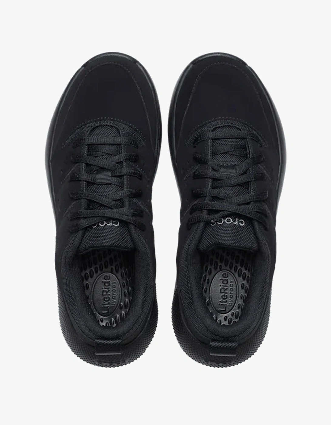 ON THE CLOCK Womens Work Trainers Triple Black