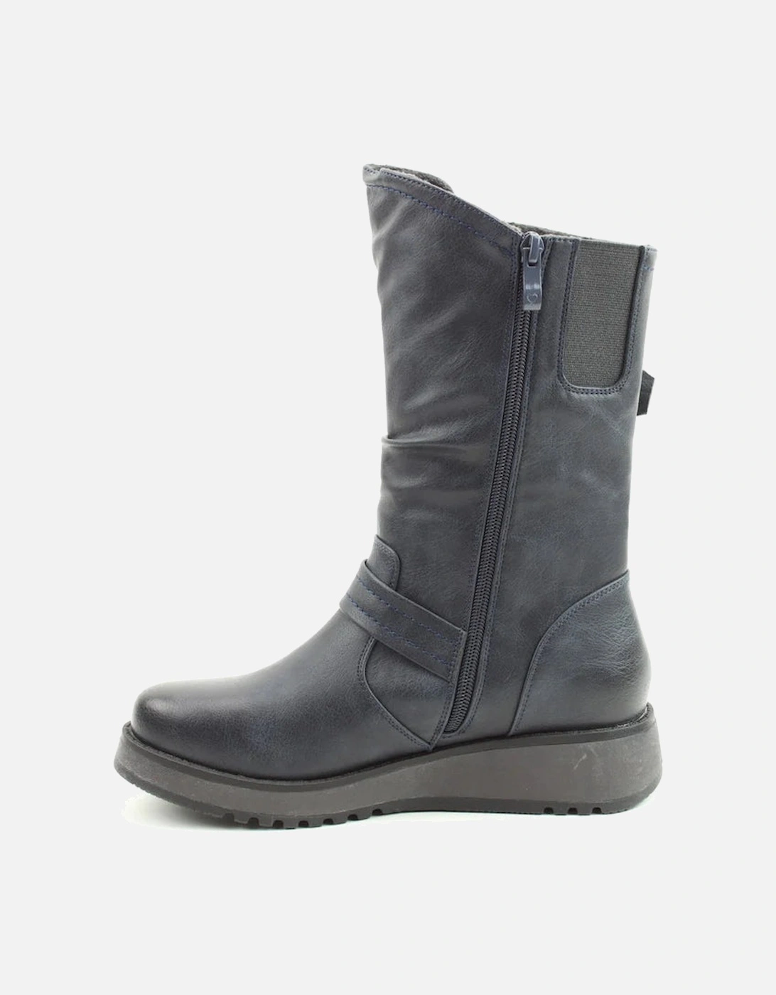 HANNAH4 Womens Mid Calf Boots Navy