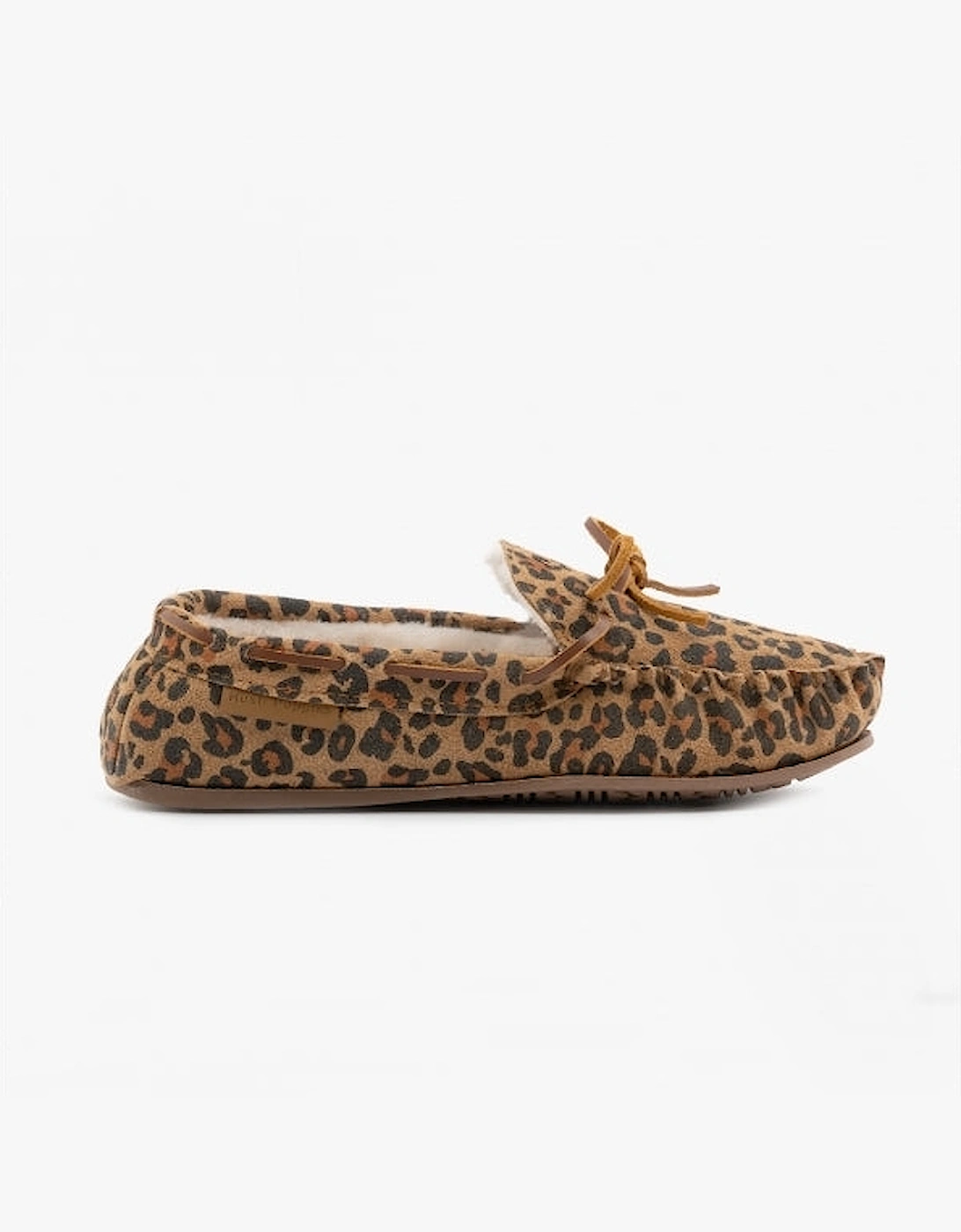 Hush Puppies Women's Brown Allie Suede Moccasin Slippers Leopard - Size: 5