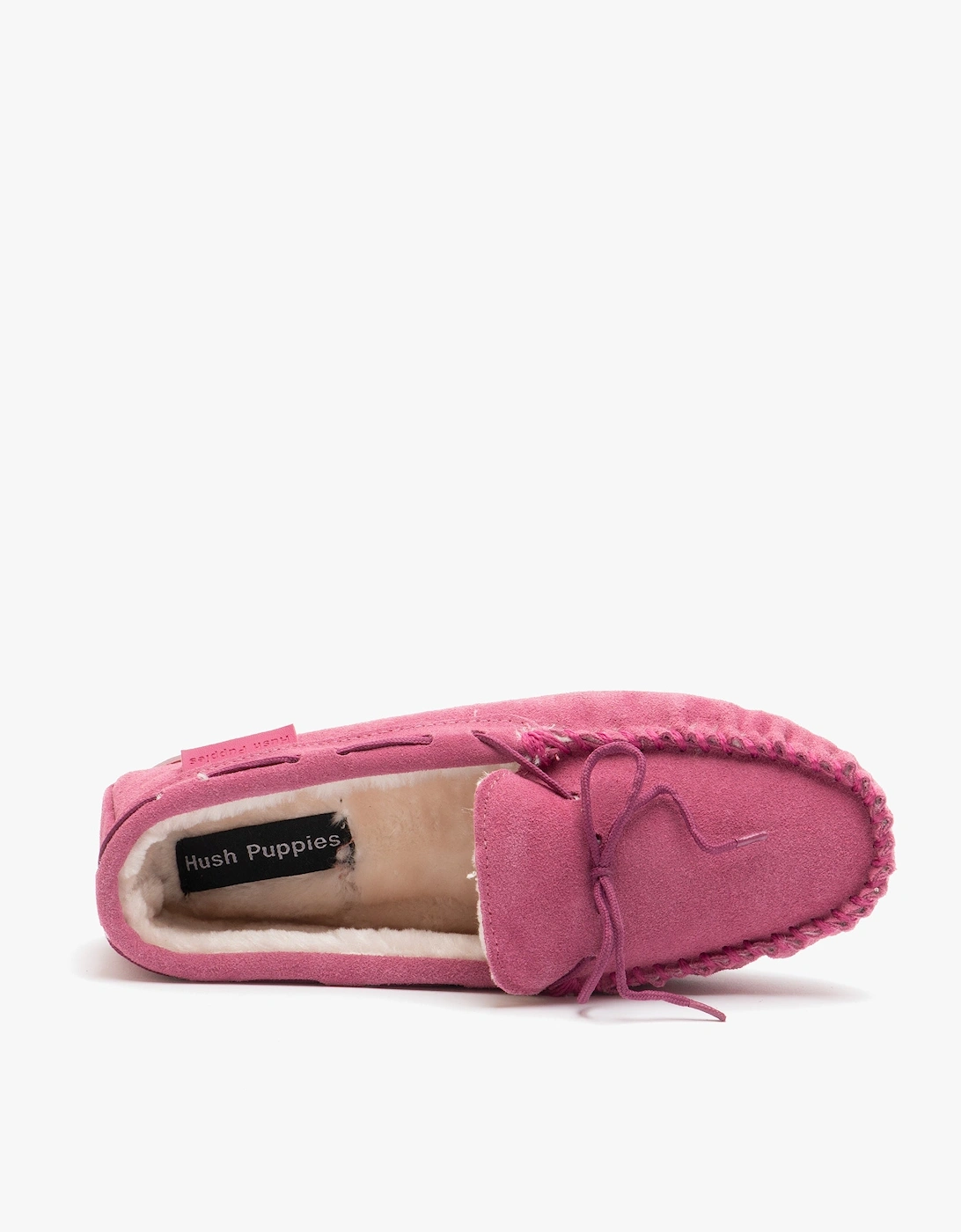 ALLIE Womens Suede Moccasin Slippers Rose