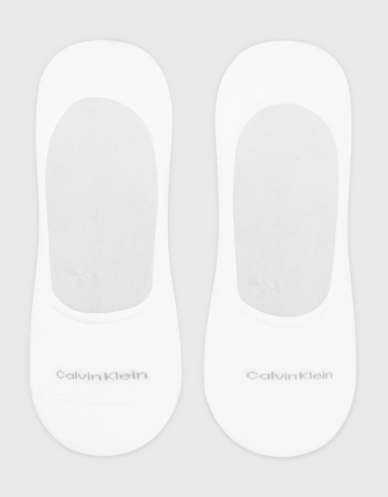 2 Pack Mens Invisible Socks White