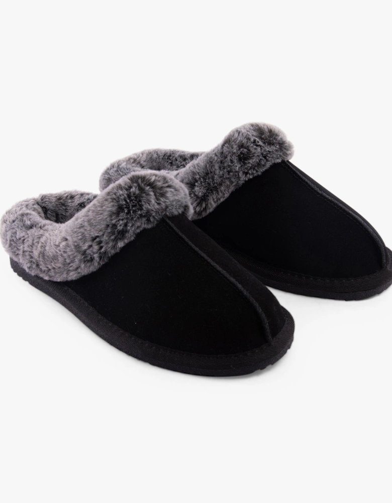 AMARA Womens Slippers Black