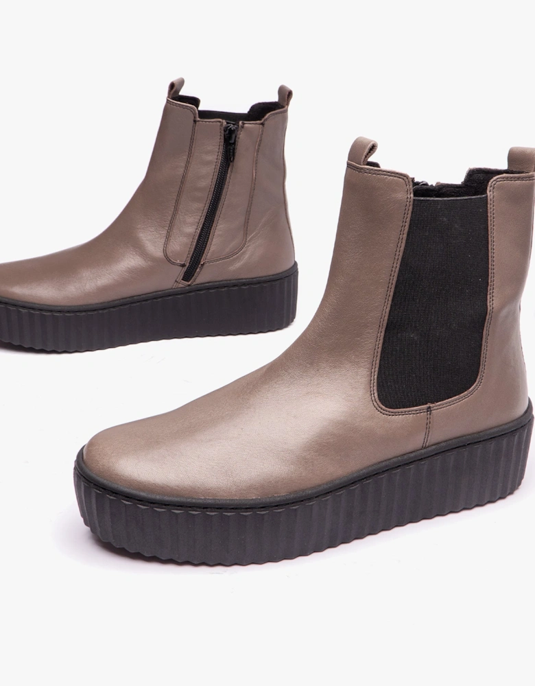 DECEMBER Womens Chelsea Boots Grey