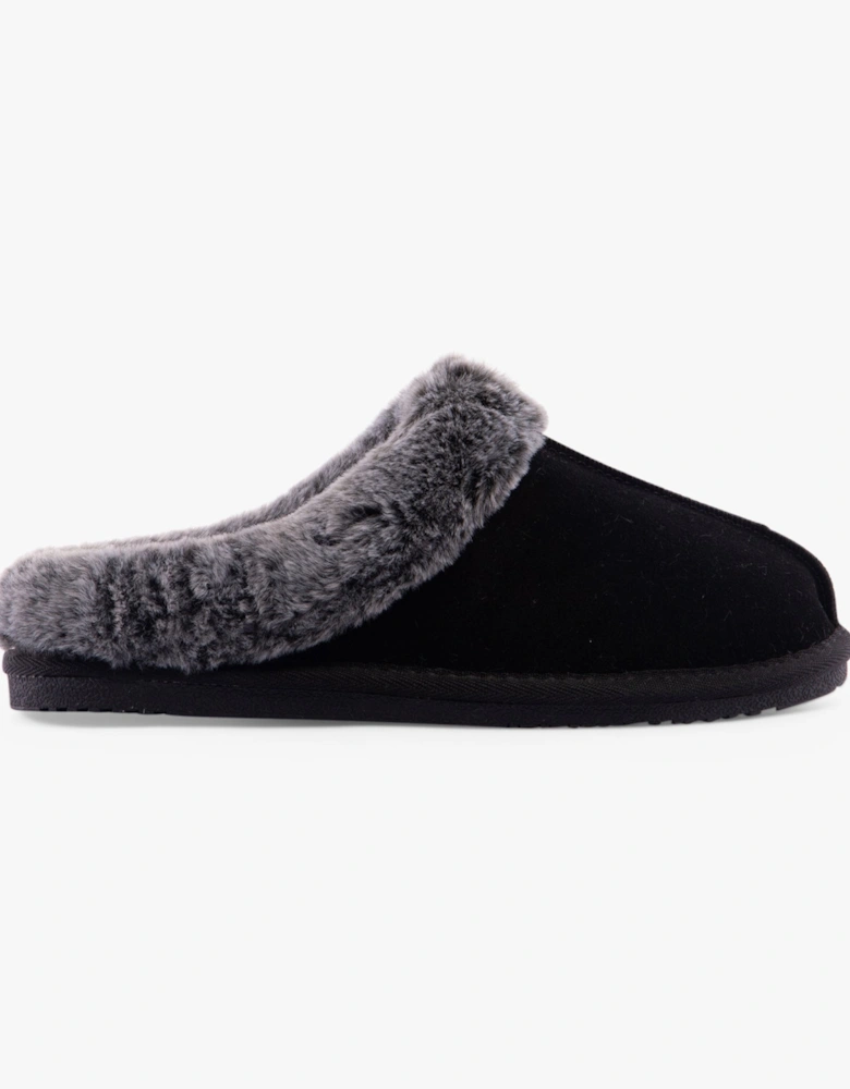 AMARA Womens Slippers Black