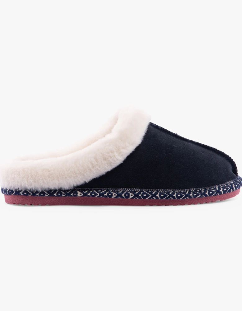 AMARA Womens Slippers Navy