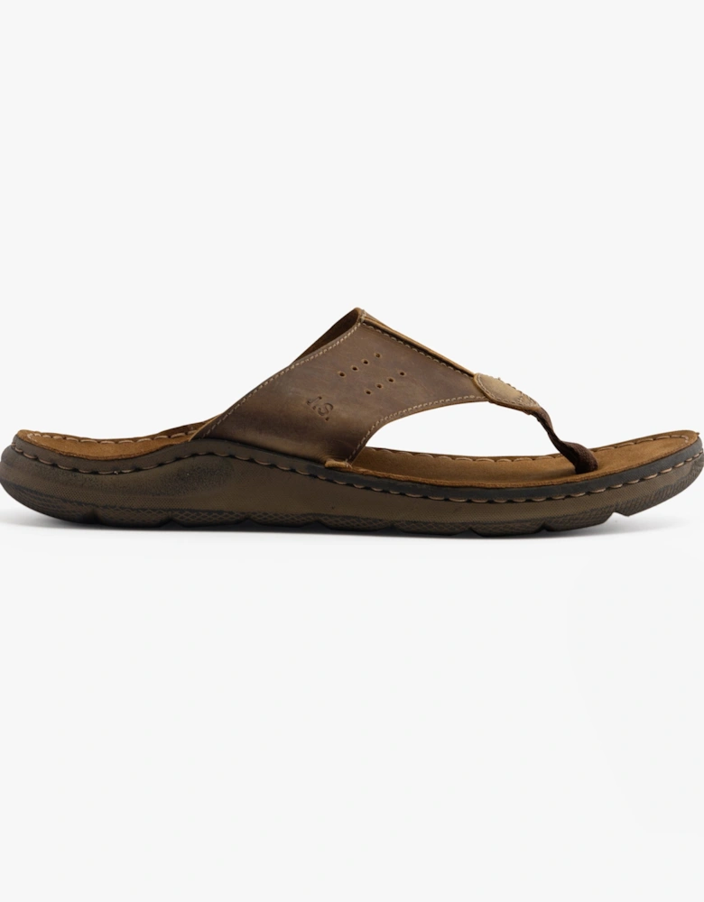 MAVERICK 05 Mens Toe-Post Sandals Chestnut