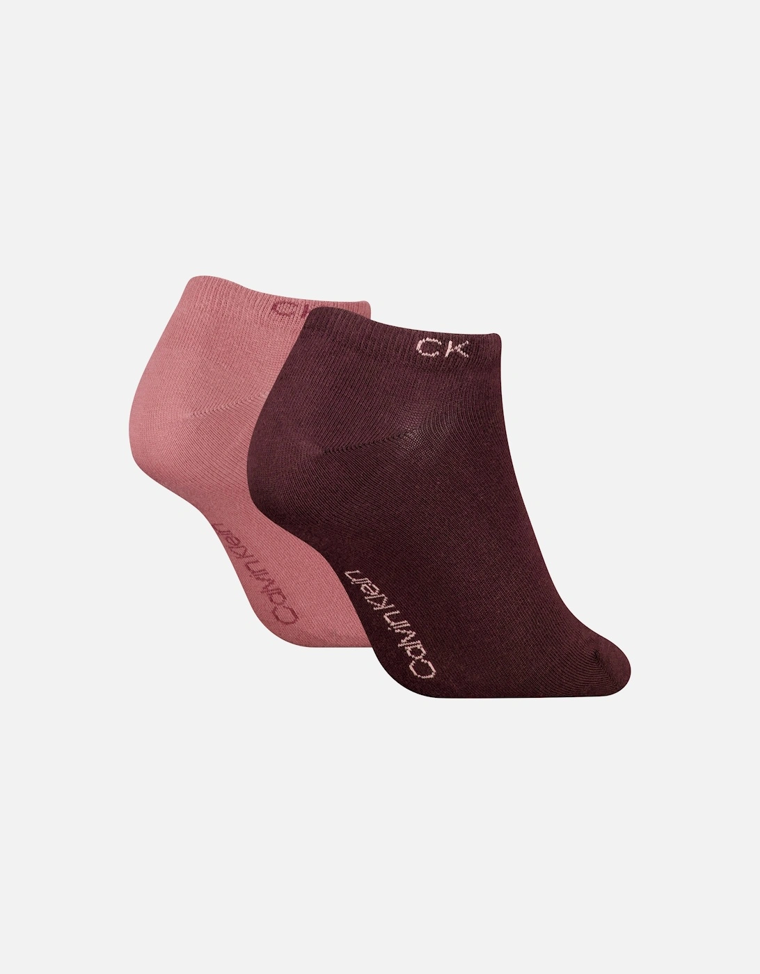 2 Pack Womens Ankle Trainer Socks Burgundy Combo