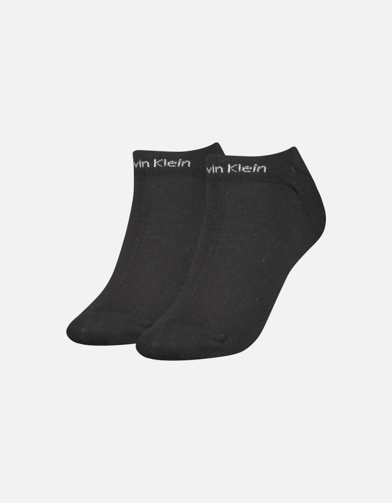 2 Pack Womens Ankle Trainer Socks Black