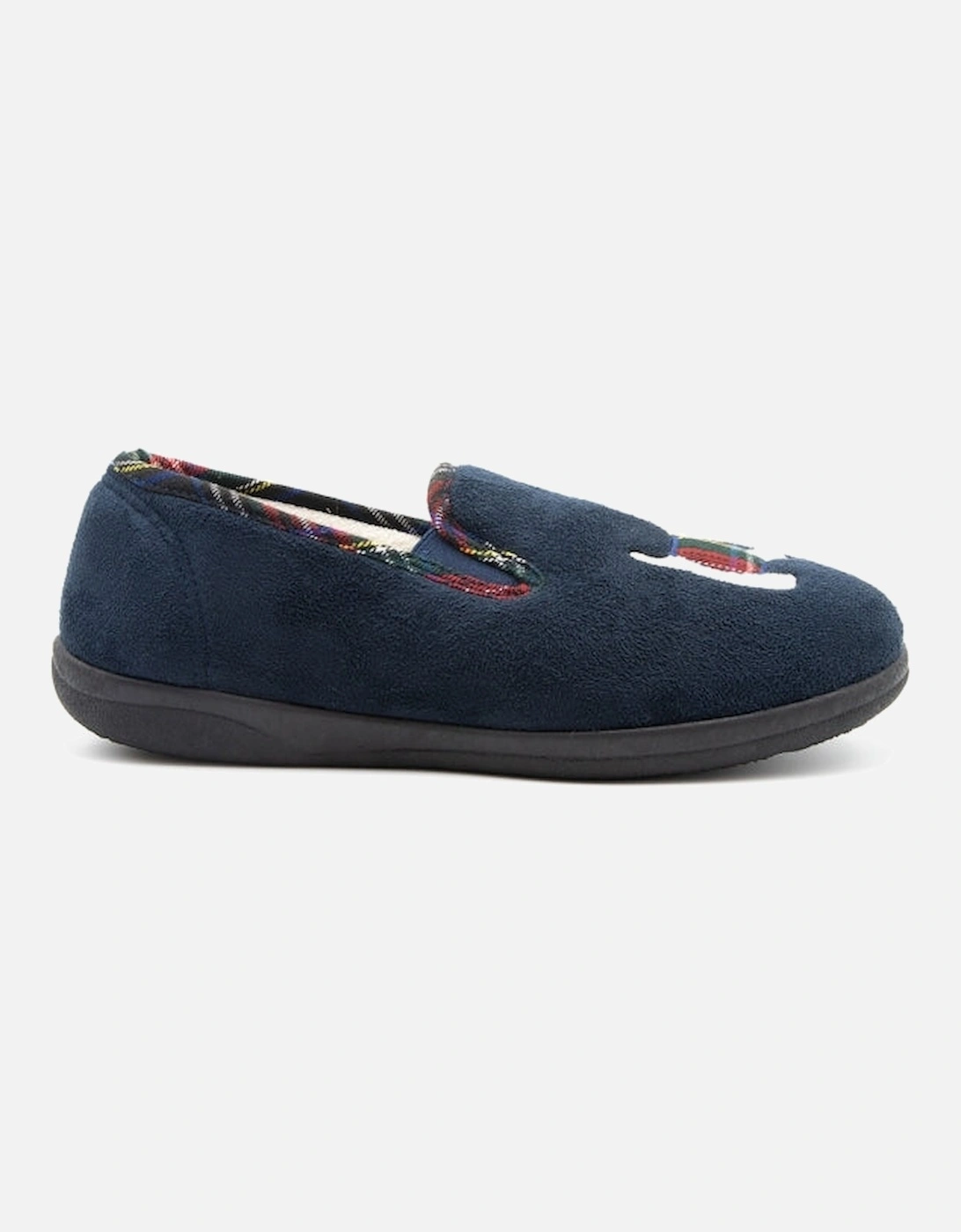 DANDIE Womens (EE/EEE Fit) Full Slippers Navy