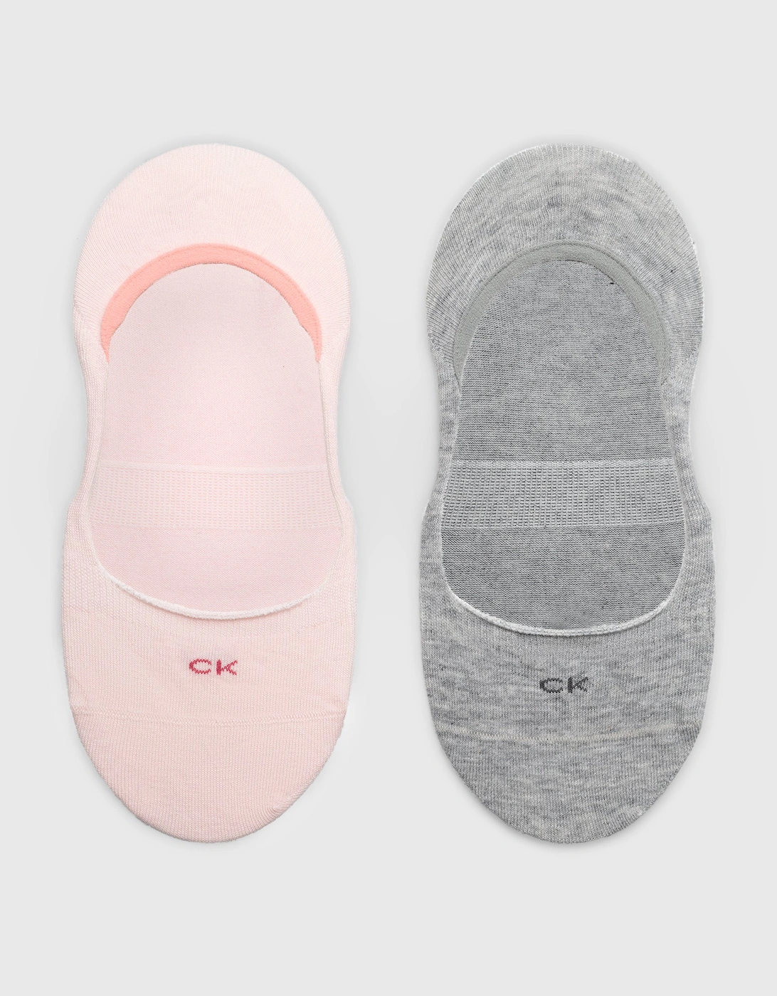 Women's Calvin Klein 2 Pack Womens Invisible Socks Pink - Size: 2.5/3/3.5/4/4.5/5