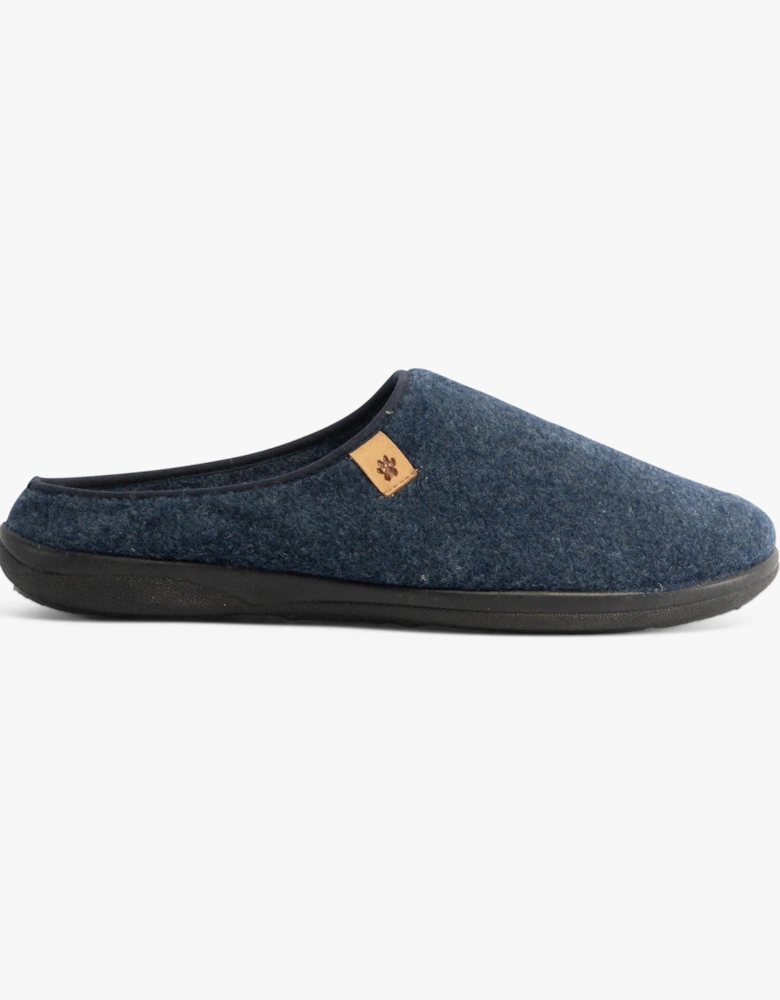 FELIX Mens Slippers Blue Felt