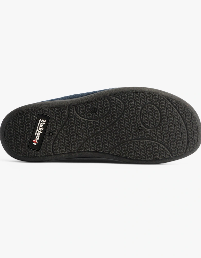 FELIX Mens Slippers Blue Felt