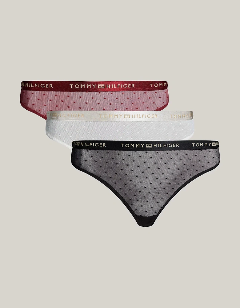 GIFT UNDERWEAR Womens 3 Pack Thongs Multicoloured