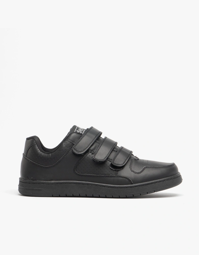 CHARING CROSS Mens Triple Velcro Trainers Black