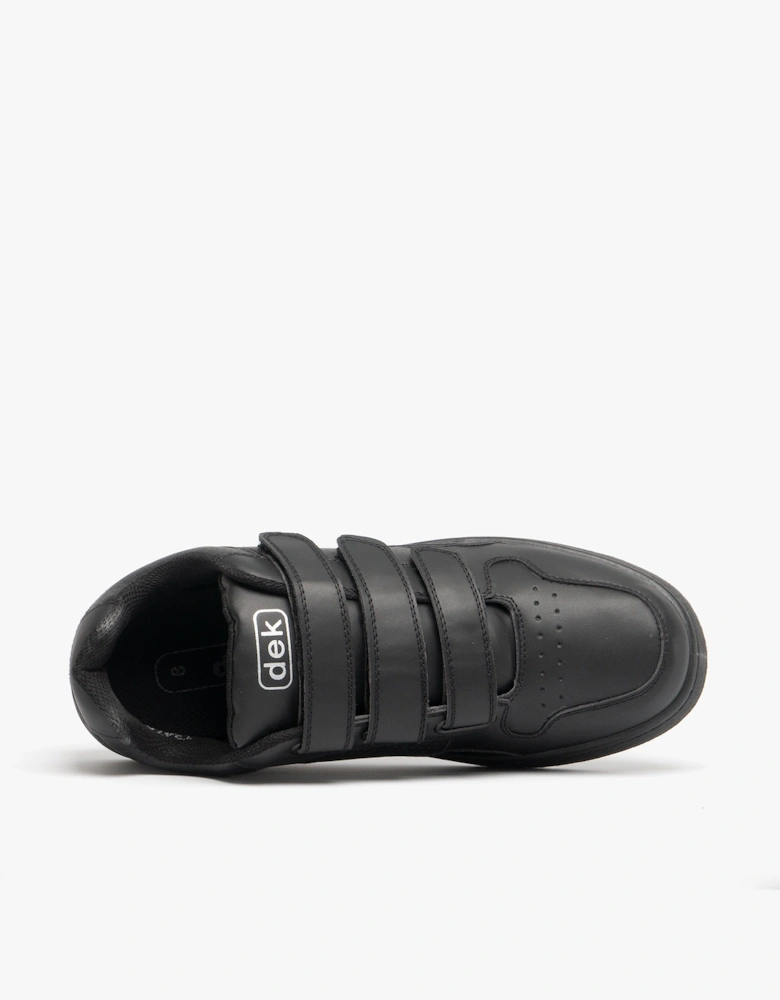 CHARING CROSS Mens Triple Velcro Trainers Black