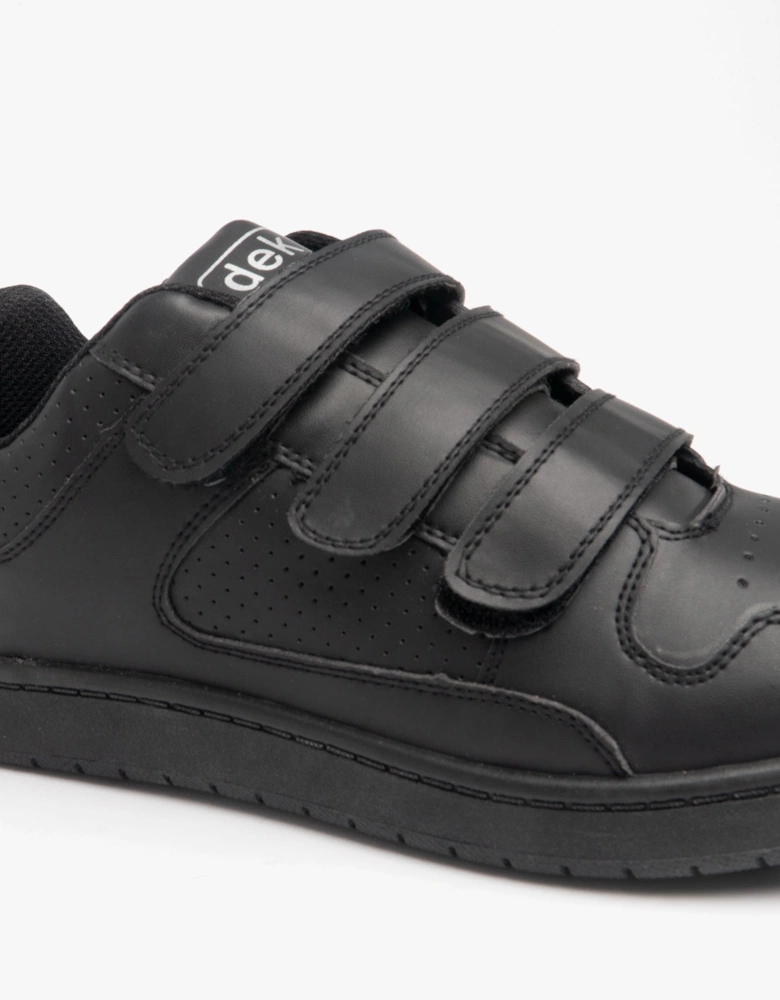 CHARING CROSS Mens Triple Velcro Trainers Black