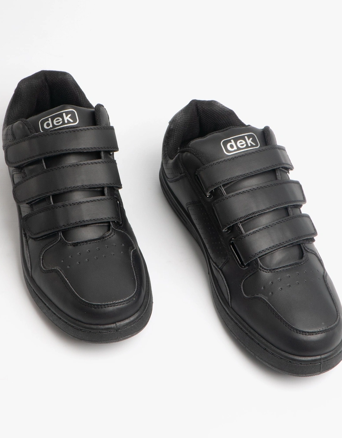 CHARING CROSS Mens Triple Velcro Trainers Black