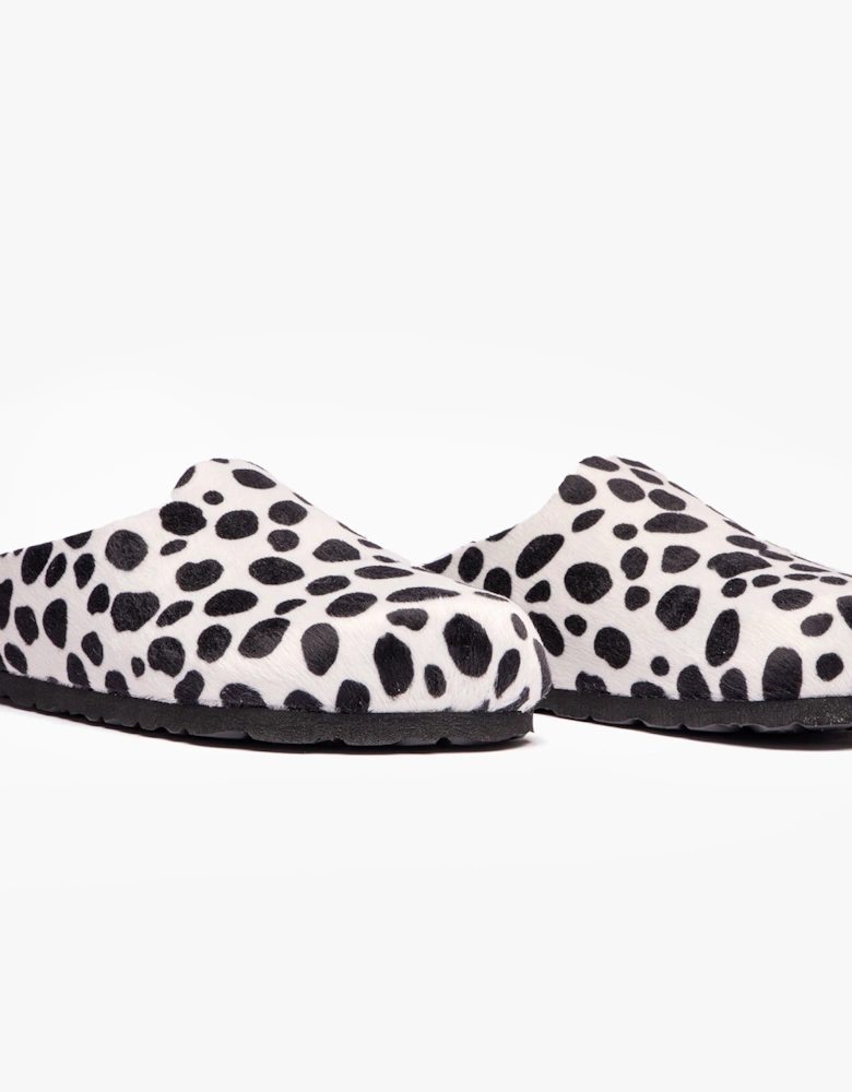 6078-99 Womens Slippers Black White