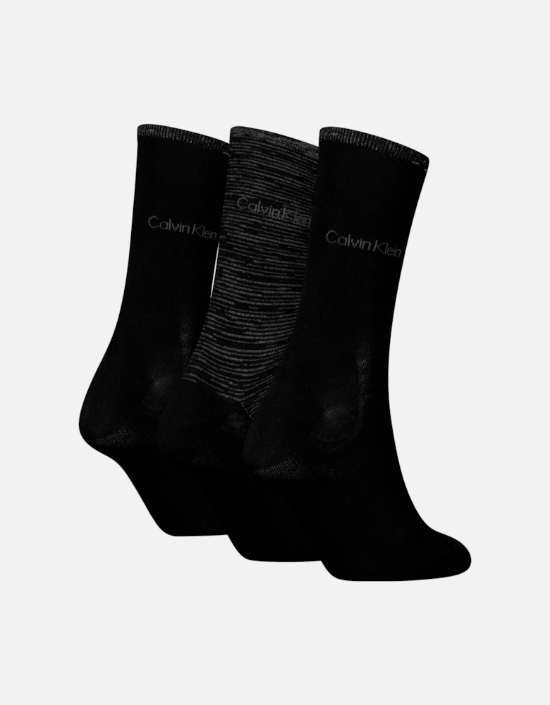 3 Pack Giftboxed Womens Crew Socks Black