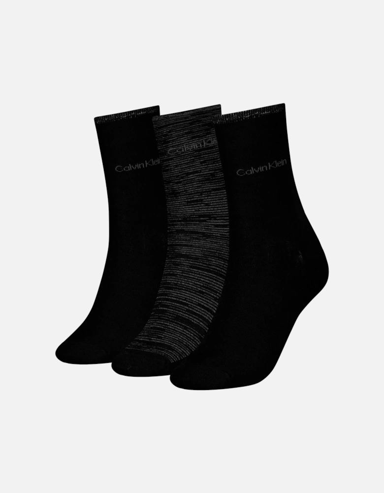 3 Pack Giftboxed Womens Crew Socks Black