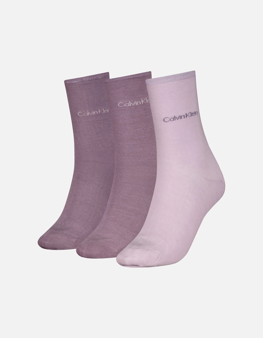 3 Pack Giftboxed Womens Crew Socks Lilac, 4 of 3