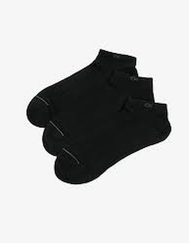 3 Pack Mens Ankle Trainer Socks Black