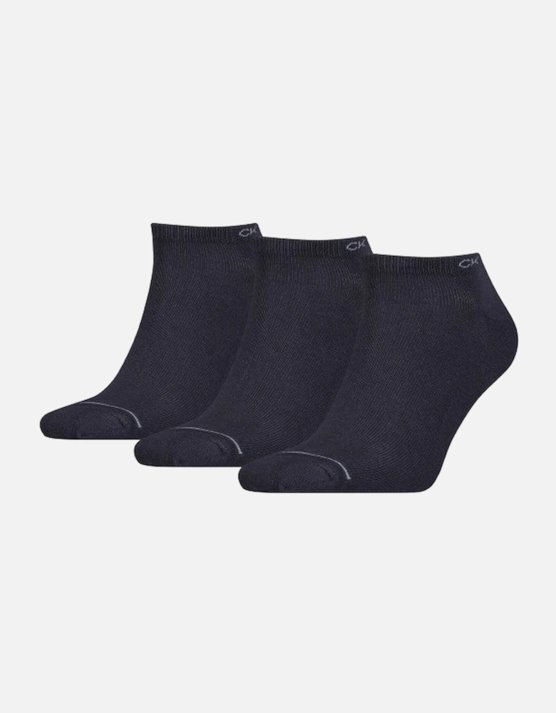 3 Pack Mens Ankle Trainer Socks Navy