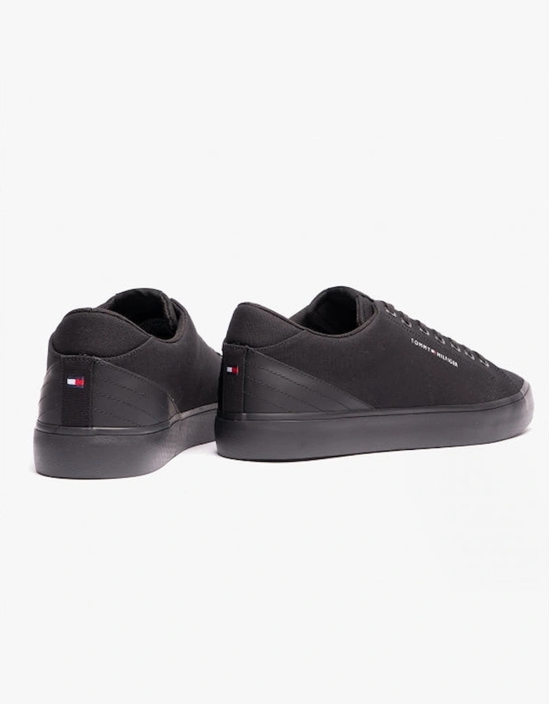 HI VULC Mens Leather Contrast Detail Trainers Black