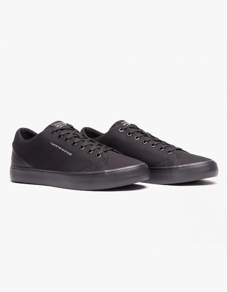 HI VULC Mens Leather Contrast Detail Trainers Black