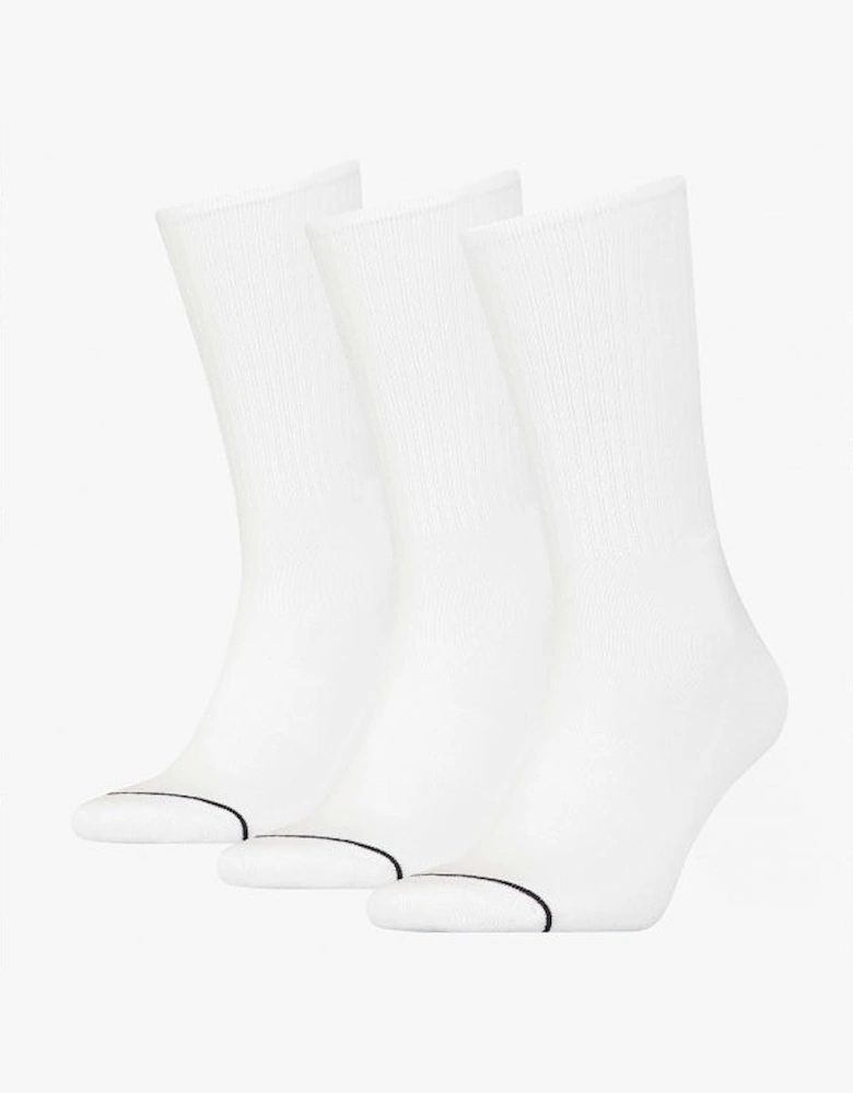 3 Pack Mens Crew Trainer Socks White