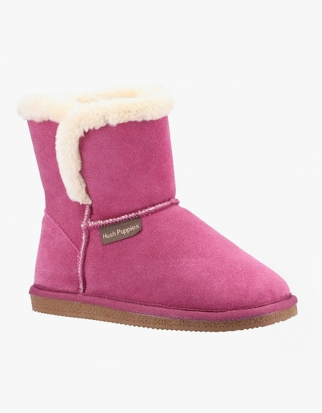 ASHLEIGH Womens Suede Boot Slippers Rose