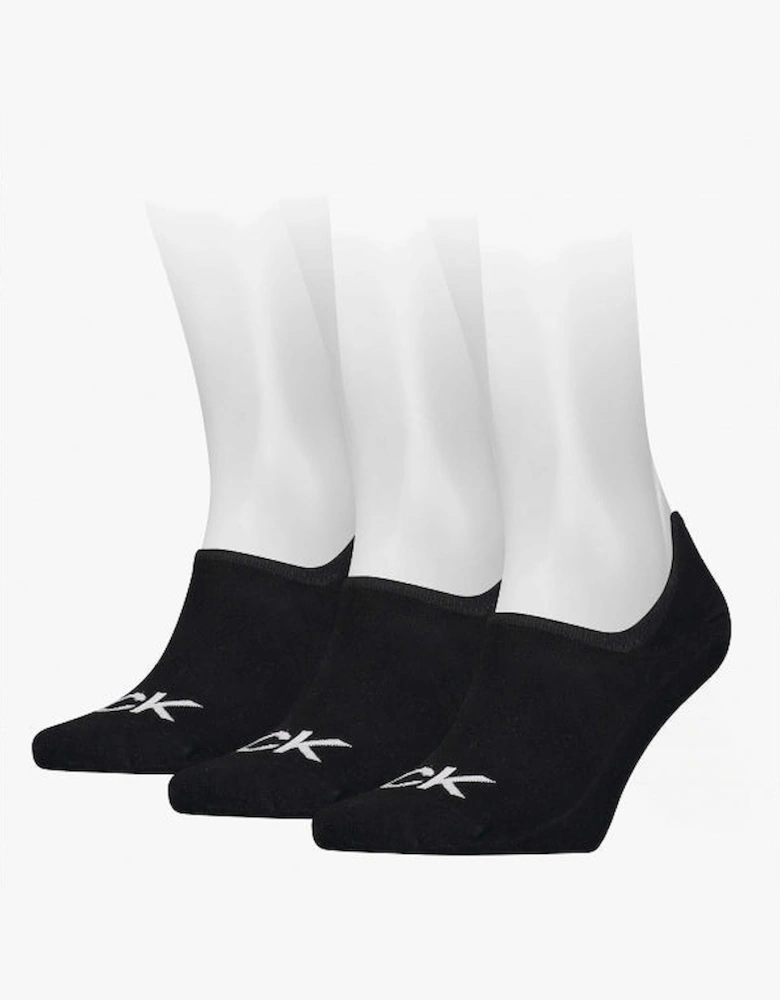 3 Pack Mens Invisible Socks Black