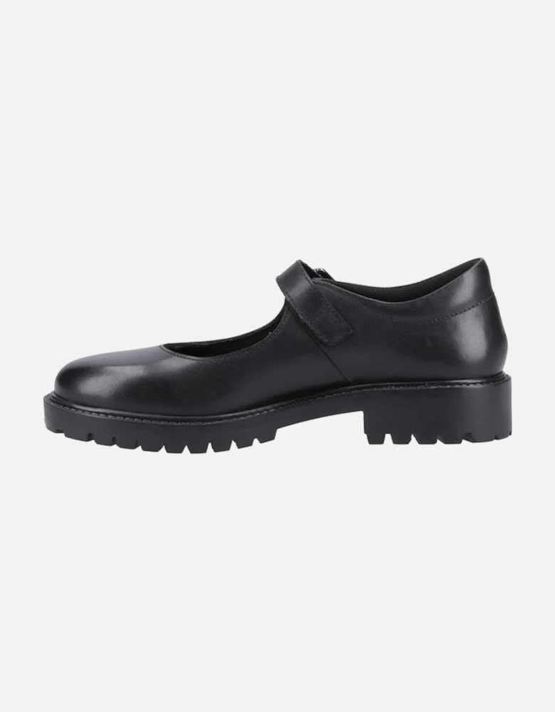 AURORA Girls Leather School Shoes Black