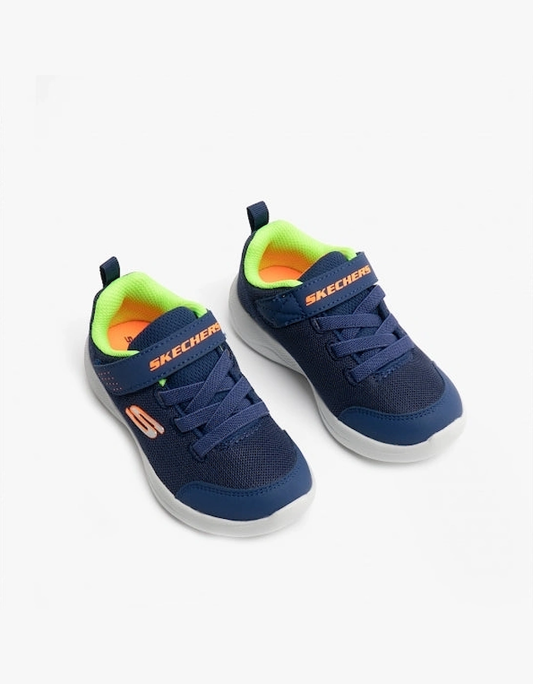 407300N/NVLM SKECH-STEPZ 2.0 MINI WANDERER Boys Trainers Navy/Lime