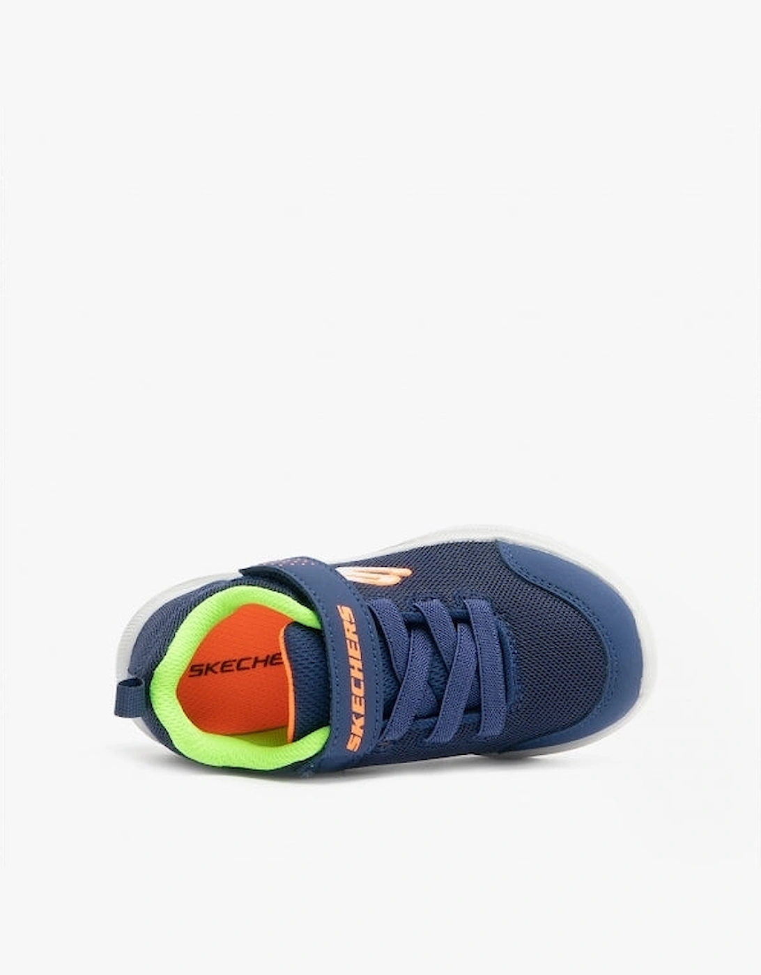 407300N/NVLM SKECH-STEPZ 2.0 MINI WANDERER Boys Trainers Navy/Lime